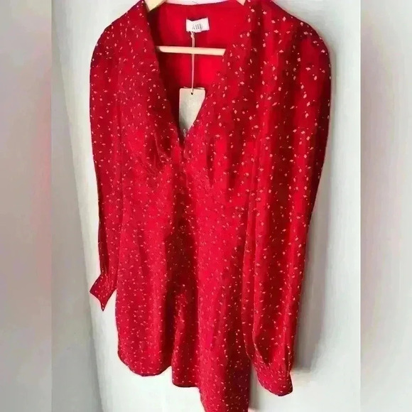 Savel Amelia Womens Red Floral Romantic Feminine Girlie Euro Summer Mini Dress 6 - Picture 8 of 17